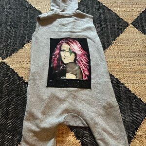 nununu Sleeveless Gray Hooded Bodysuit